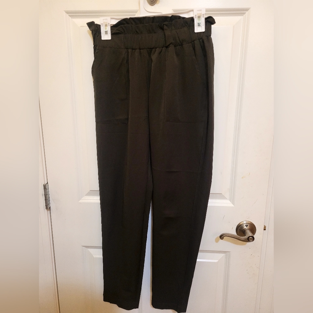 Darkgreen baggy dress pants